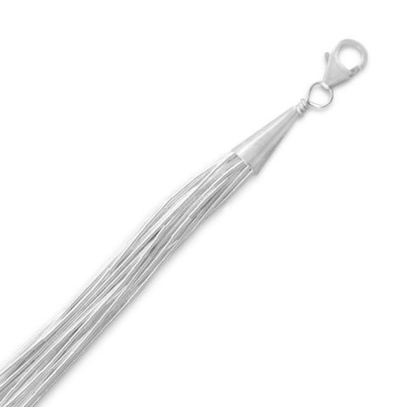 20" 20 Strand Liquid Silver Necklace - Picture 1 of 2